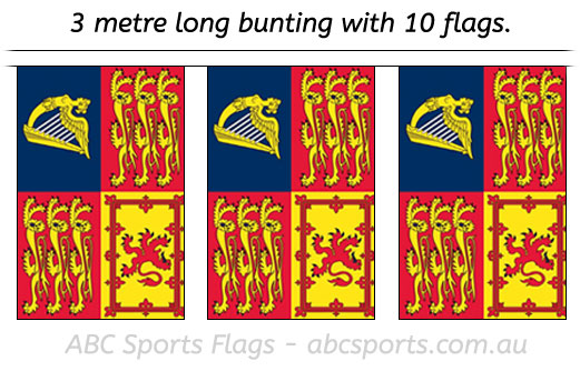 Royal Standard of the United Kingdom bunting 3mt long