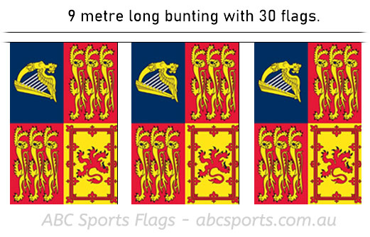 Royal Standard of the United Kingdom bunting 9mt long