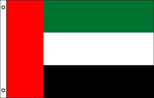 Image of United Arab Emirates flagpole flag UAE funeral flag