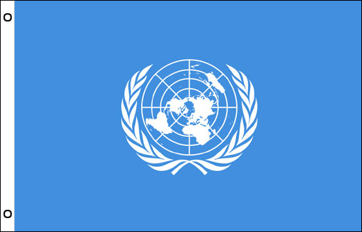 Image of United Nations flag United Nations funeral flag