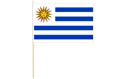 Image of Uruguay hand waving flag Uruguay stick flag