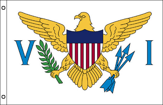 Image of US Virgin Islands flagpole flag US Virgin Island funeral flag