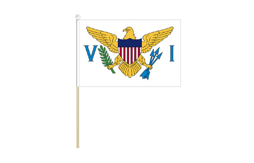 Image of US Virgin Islands mini stick flag US Virgin Islands mini flag