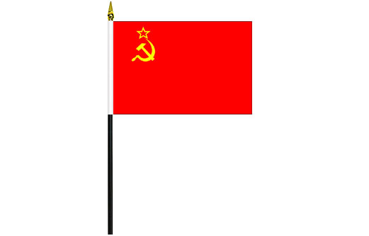 Image of USSR desk flag Soviet Union school project flag