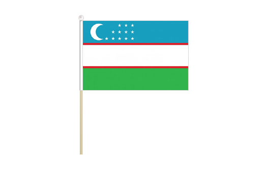 Image of Uzbekistan mini stick flag Uzbekistan mini desk flag