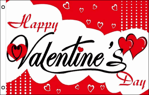 Happy Valentines Day flag | Valentines Day declaration