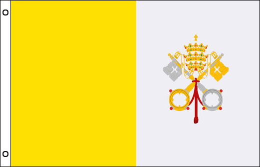 Image of Vatican City flagpole flag Catholic funeral flag