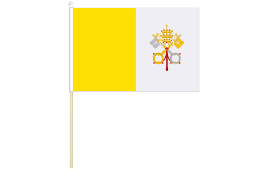 Image of Vatican City hand waving flag Vatican City stick flag