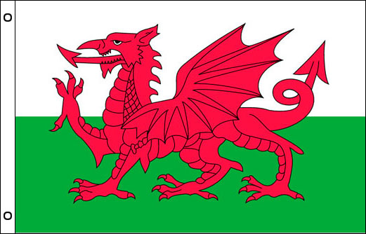 Image of Wales flagpole flag Wales funeral flag