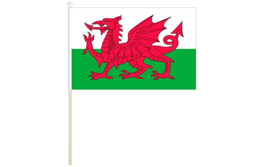 Wales hand waving flag | Wales stick flag
