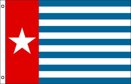 Image of West Papua flagpole flag West Papua funeral flag