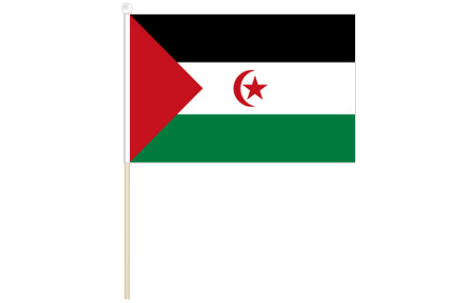 Western Sahara hand waving flag | Western Sahara stick flag
