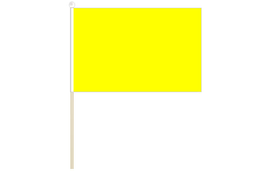 Yellow flag 300 x 450mm | Yellow hand waving stick flag