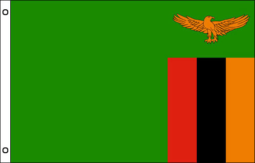 Image of Zambia flagpole flag Zambia funeral flag