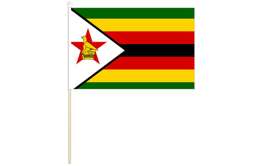 Image of Zimbabwe hand waving flag Zimbabwe stick flag